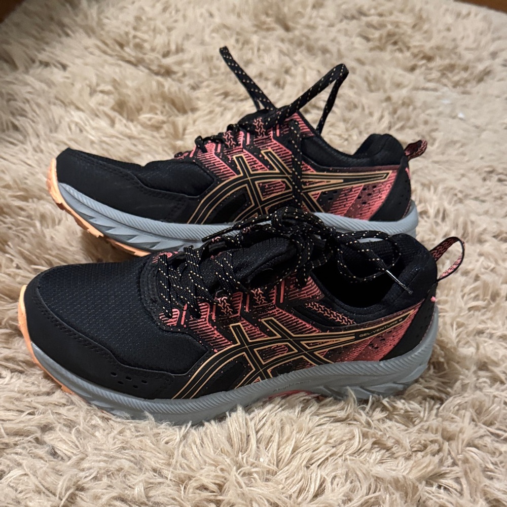 Asics Ortholite Women's Black and Coral Athletic Shoes
